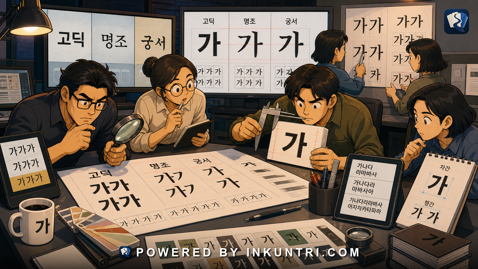 Illustration for Hangul Typography: Fonts, Blocks, Line Breaks, and Digital Design.