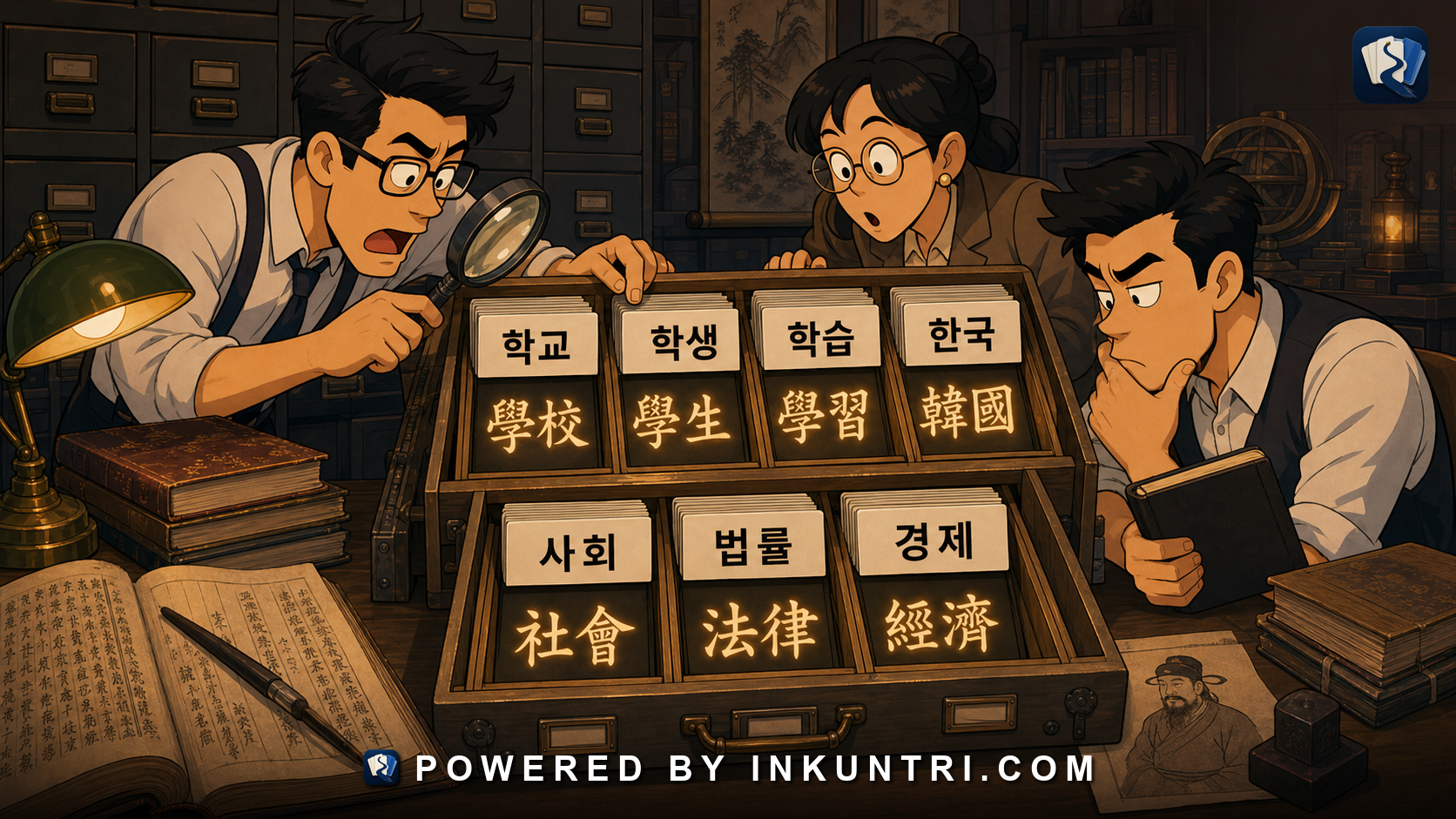 Illustration for Hanja Beneath Hangul: The Hidden Sino-Korean Layer.