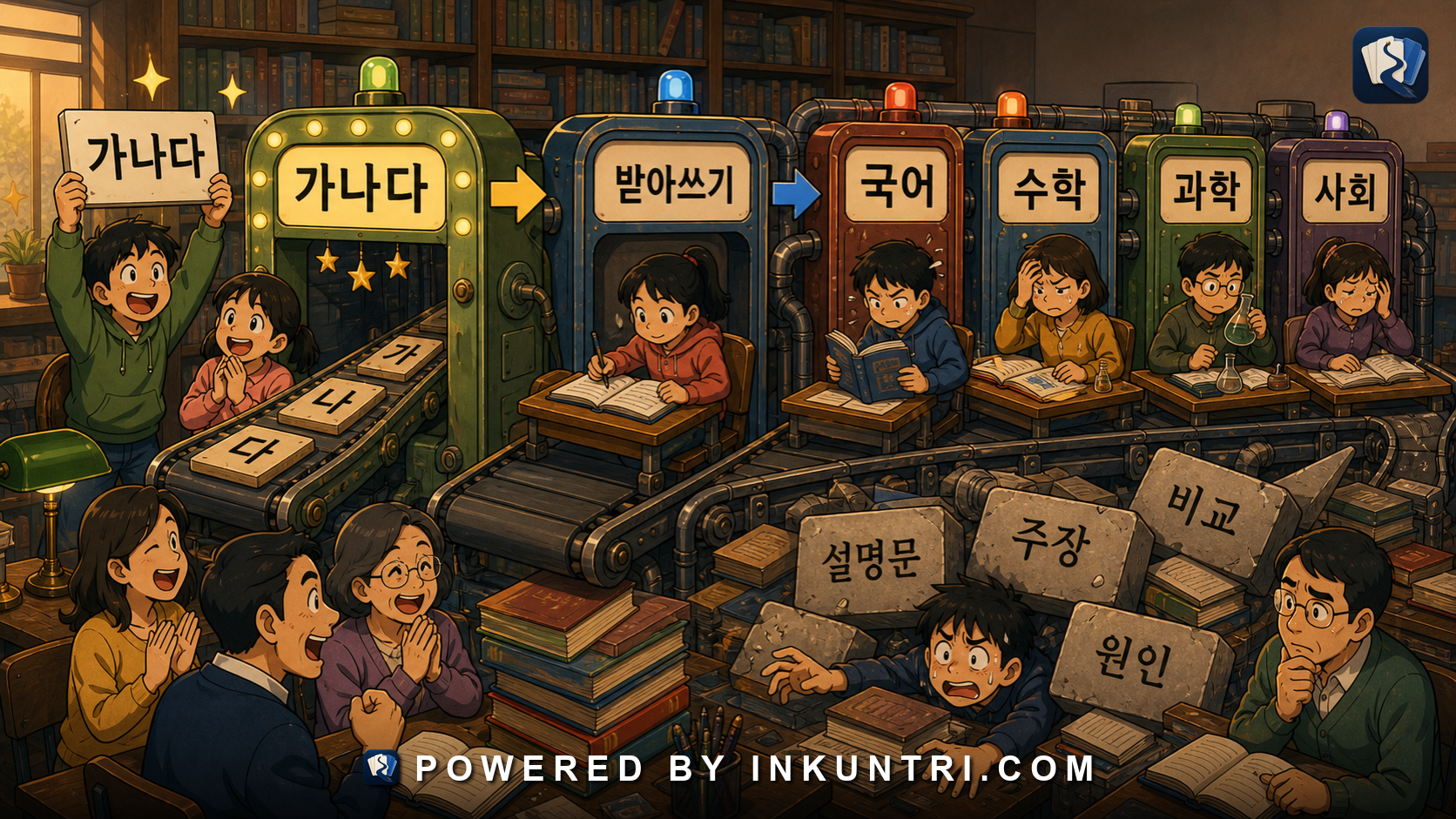 Illustration for How Korean Children Learn Hangul and Then Academic Vocabulary.