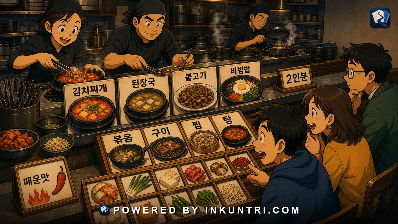 Illustration for Reading Korean Menus: Ingredients, Cooking Verbs, and Regional Clues.