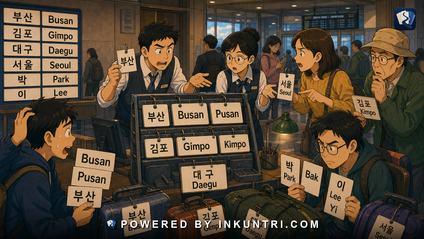 Illustration for Korean Romanization Systems and Why They Frustrate Everyone.