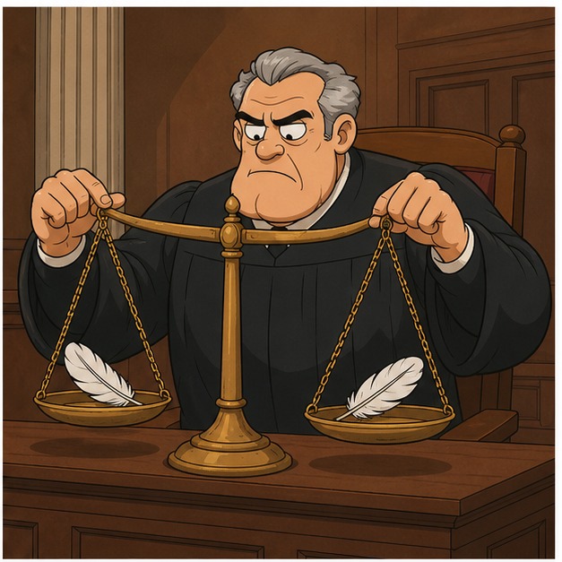 Illustration for быть справедливым