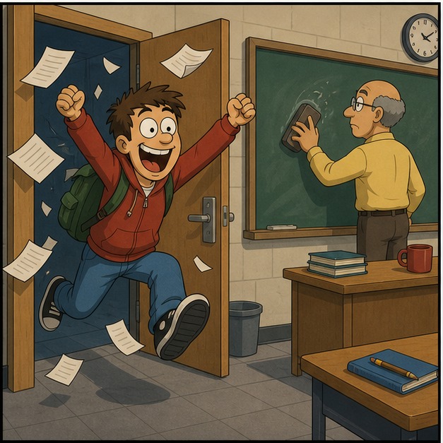 Illustration for закончить занятие; выйти с занятия