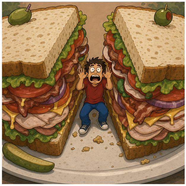 Illustration for между