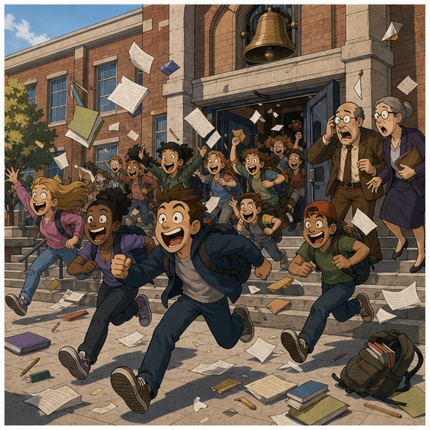 Illustration for уйти из школы