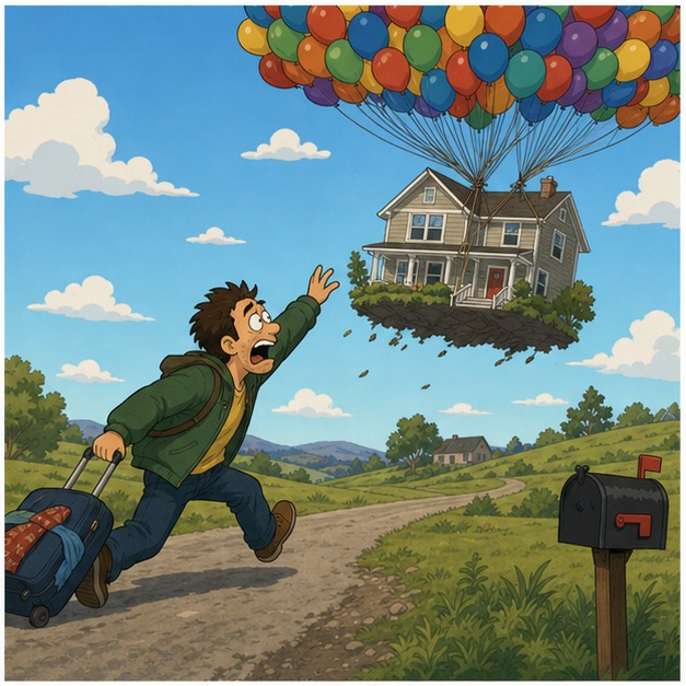 Illustration for возвращаться домой