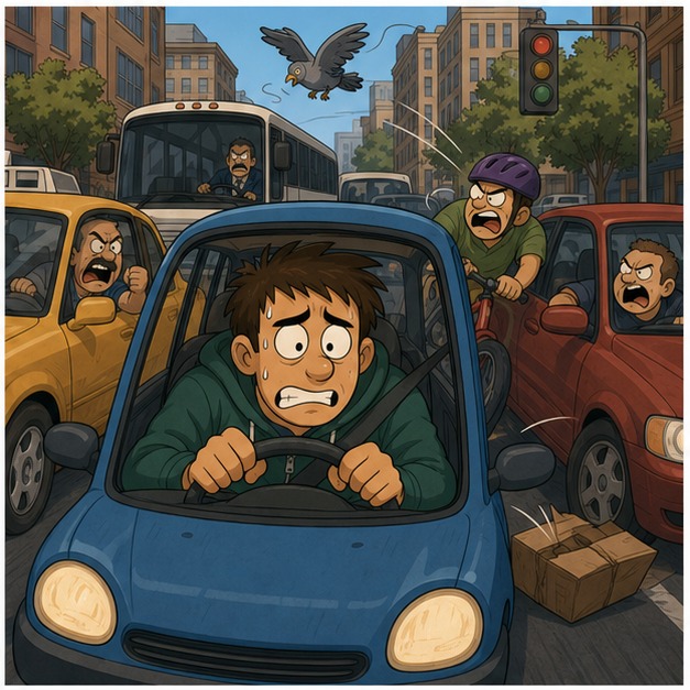 Illustration for водить машину
