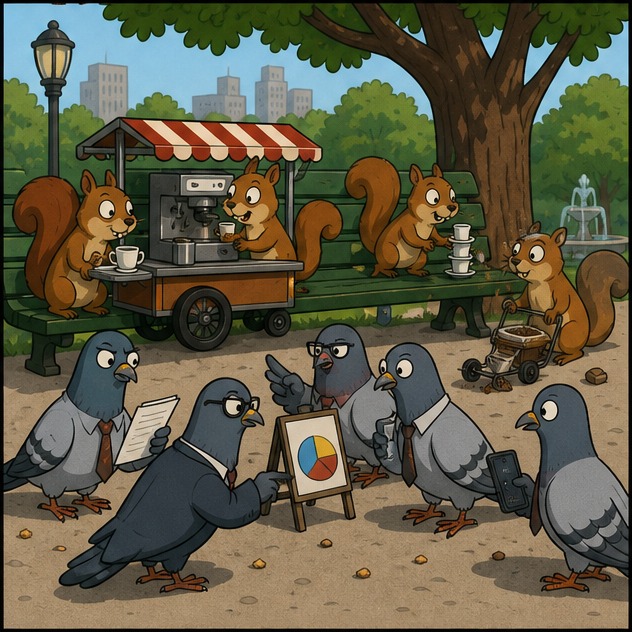 Illustration for оживлённый; шумный; людный