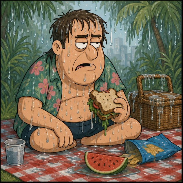 Illustration for влажная погода