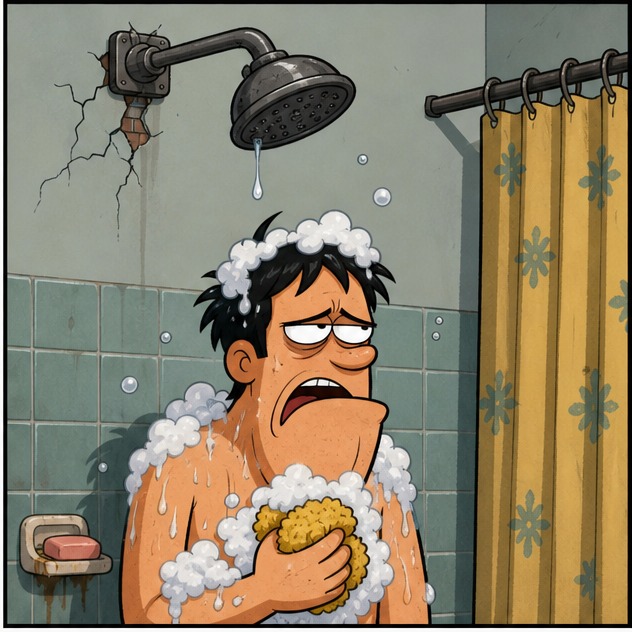 Illustration for принимать душ