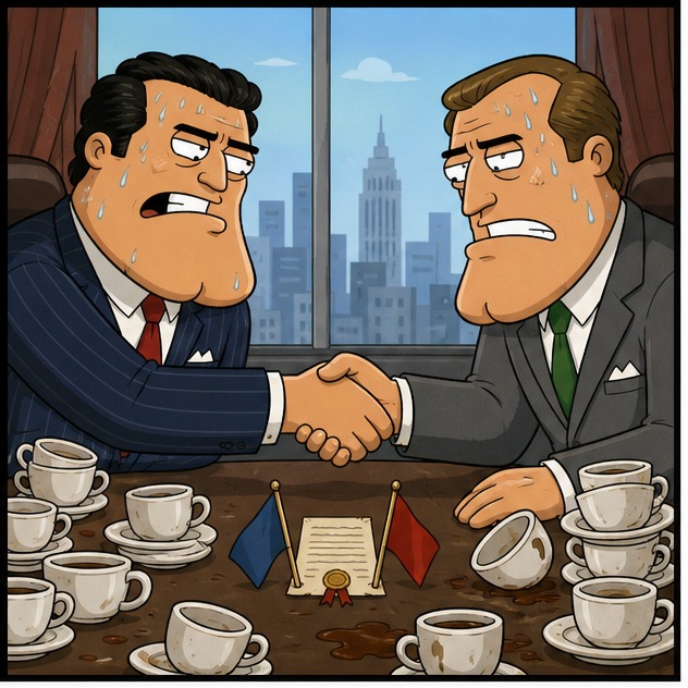 Illustration for достичь; прийти к соглашению