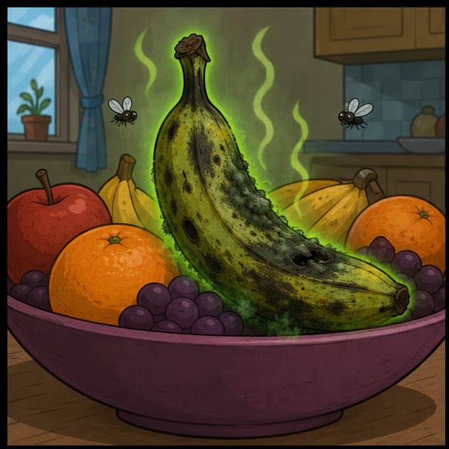 Illustration for гнилой; испорченный