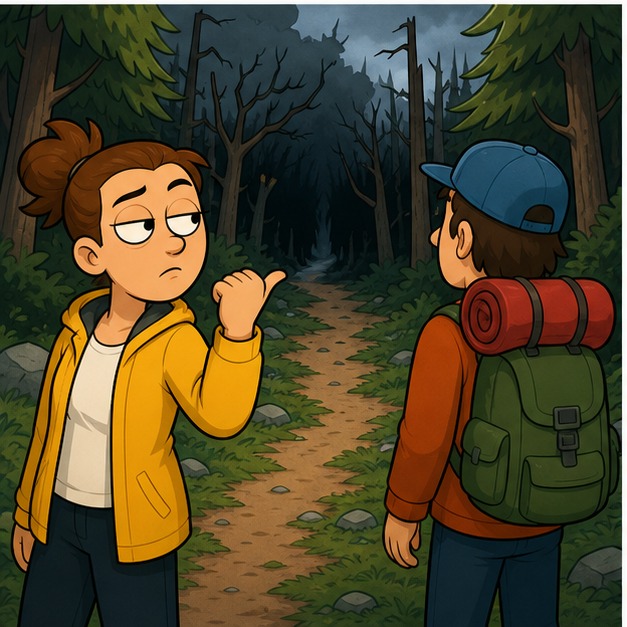 Illustration for вон там