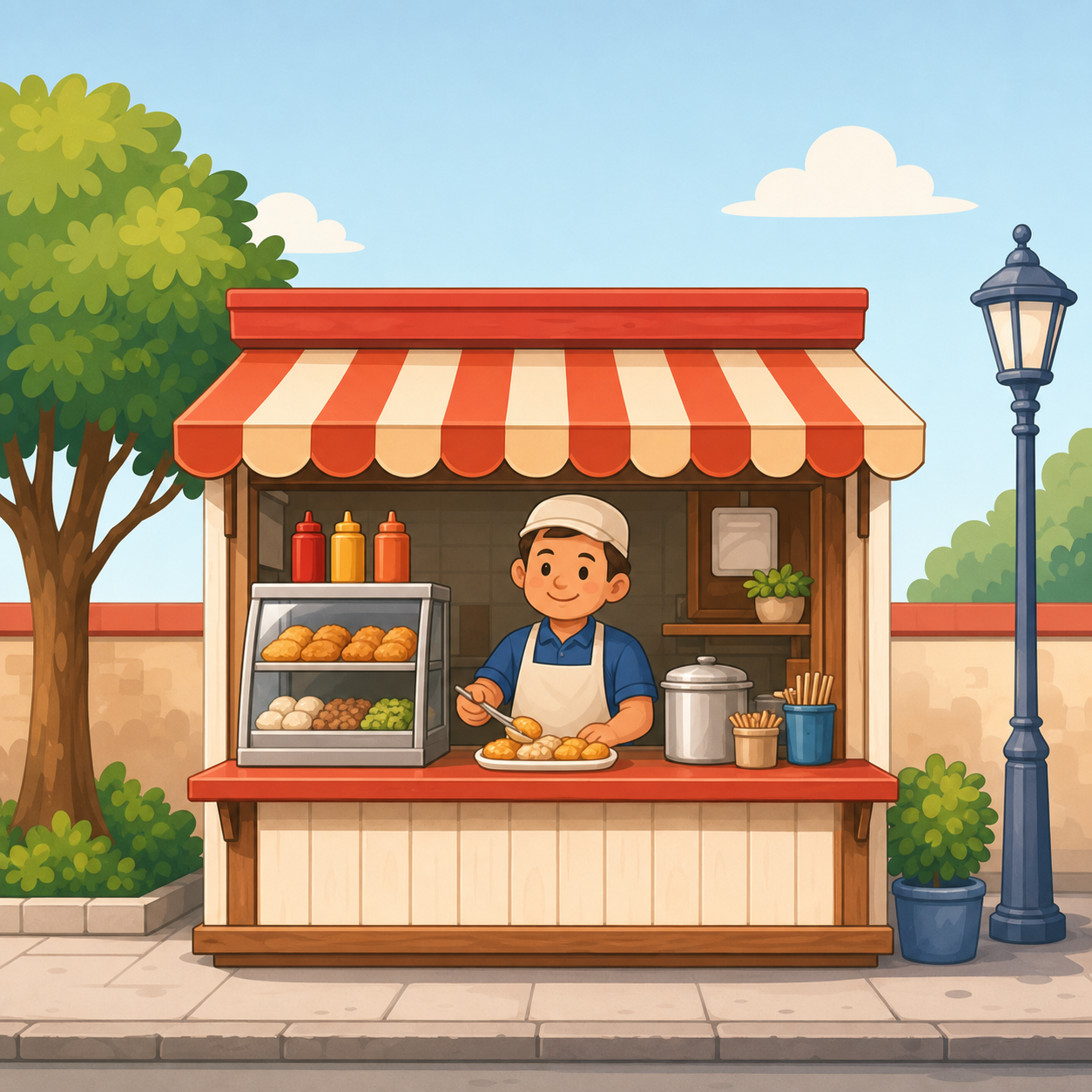 Illustration for местная палатка с едой