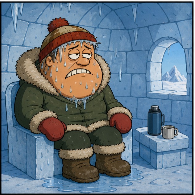 Illustration for потеть